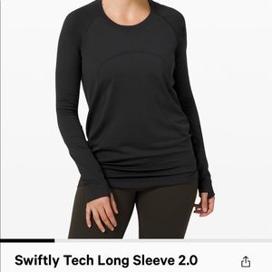 Lululemon Swiftly Tech 2.0 Long Sleeve S6 Black